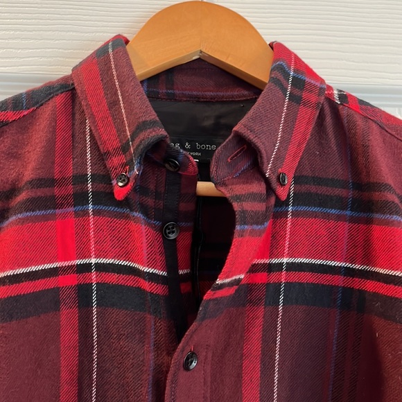 rag & bone men’s fit 2 tomlin plaid shirt - Picture 2 of 8